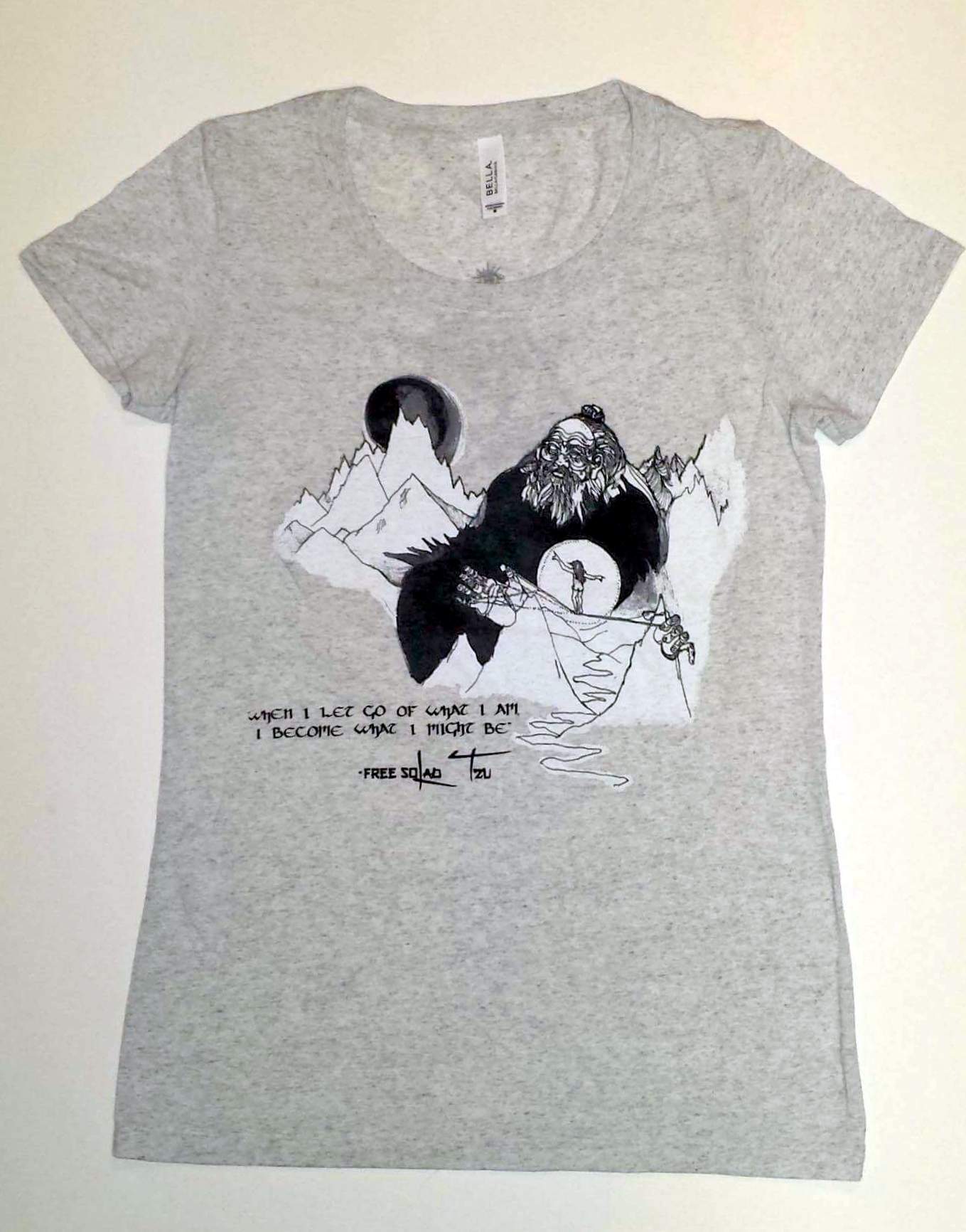 Women's shirt being worn